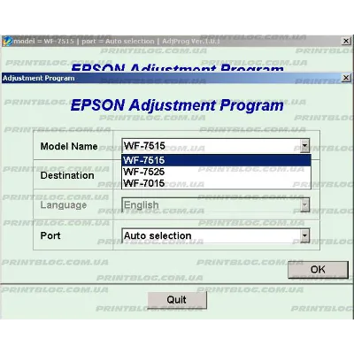Adjustment program Epson WF-7515, WF-7015, WF-7525 - irongamers.ru