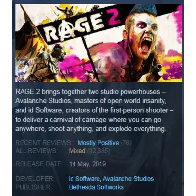RAGE 2 Deluxe (Steam Key RU) - irongamers.ru