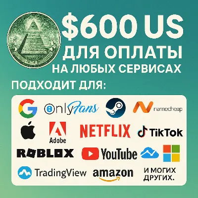 600$ US Для оплаты на любых сервисах. ЦЕНА USD - irongamers.ru