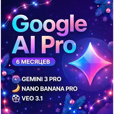 Gemini Google AI Pro | 6 месяцев. Veo 3 (в вашем аккаун - irongamers.ru