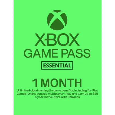 XBox GamePass essential (Core) India 1 Month Subscription Key - irongamers.ru