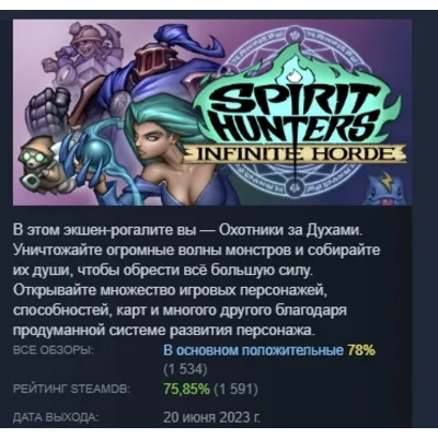 Spirit Hunters: Infinite Horde АВТОДОСТАВКА STEAM GLOBAL МГНОВЕННО ЛИЦЕНЗИЯ - irongamers.ru