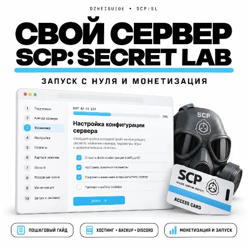 Свой игровой сервер SCP Secret Laboratory: запуск с нуля, монетизация
