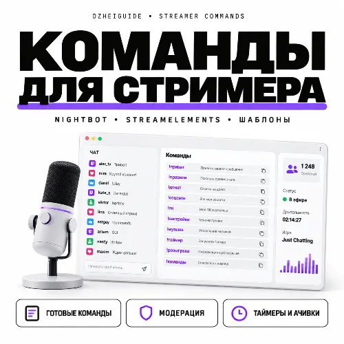 Конструктор команд для стримера: Nightbot, StreamElements, шаблоны