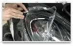 Оклейка фар средней выпуклостью. Антигравий