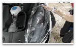 Оклейка фар средней выпуклостью. Антигравий