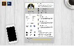 Шаблон резюме для мобильного разработчика / PSD & AI /