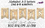 Алфавит Флаги буквы a-z, цифры 0-9 для лазерной резки
