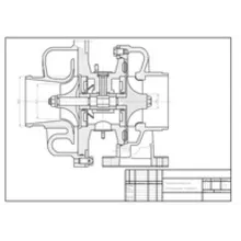 Продольный разрез турбокомпрессора ТКР 8.5