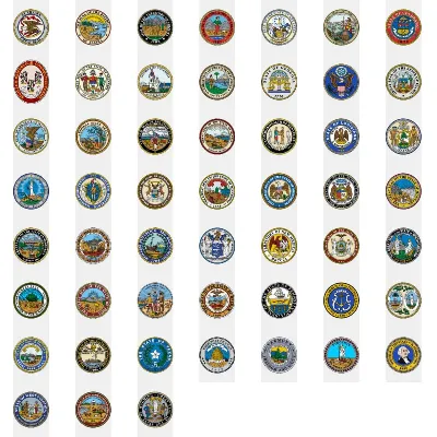 States of the USA in vector clipart (1939) - irongamers.ru