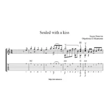 Jasson Donovan - Sealed with a kiss. Ноты и табулатура.