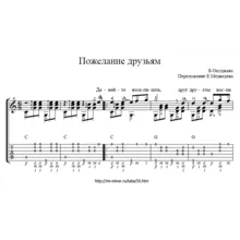 Б.Окуджава – Давайте восклицать. Табы и ноты для гитары