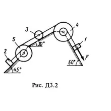 Решение задачи Д3 В21 (рис. 2 усл. 1) термех Тарг 1988