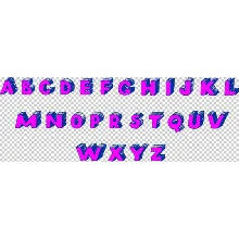Рисованный латинский алфавит в векторе