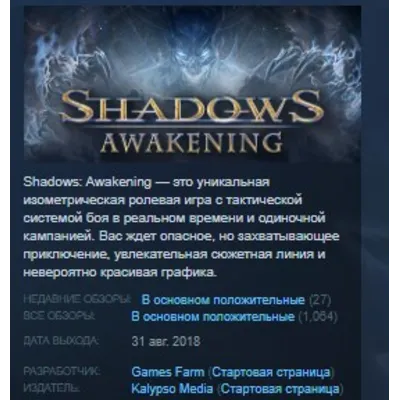 Shadows Awakening Steam Key RU-CIS-UA⭐ - irongamers.ru