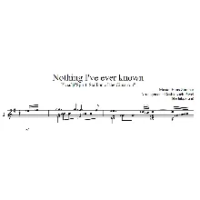 Nothing I've ever known-ноты и табы для гитары