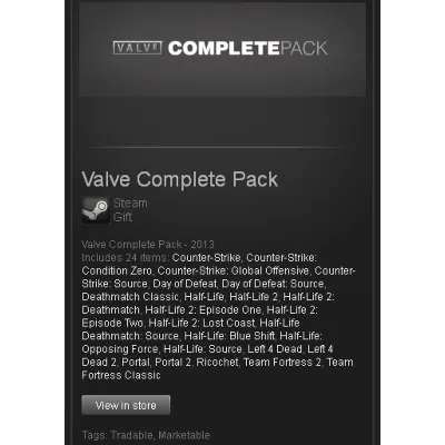 Valve Complete Pack - STEAM Gift - Region Free / ROW - irongamers.ru