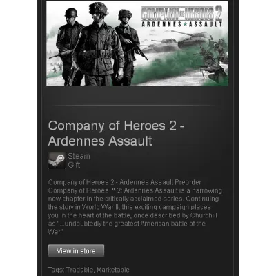 CoH 2 - Ardennes Assault DLC - STEAM GIft / RU+CIS+UA - irongamers.ru