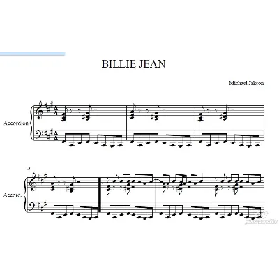 Billie Jean Michael Jackson/ноты для аккордеона/баяна - irongamers.ru