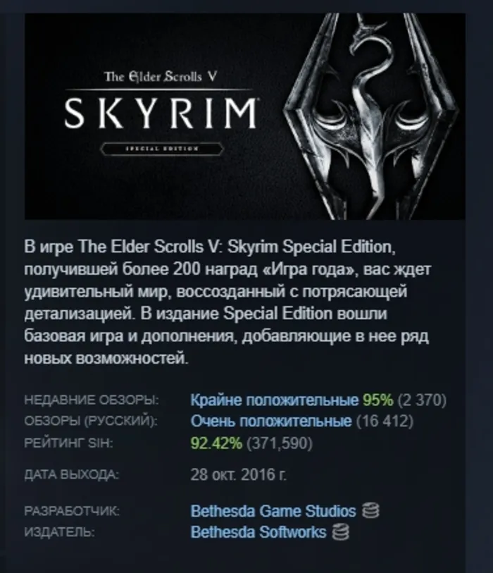 The Elder Scrolls V: Skyrim Special Edition STEAM KEY РФ+СНГ ЛИЦЕНЗИЯ СТИМ КЛЮЧ