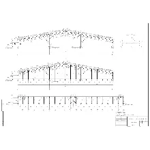 Одноэтажное трехпролетное здание 120х108м (DWG)
