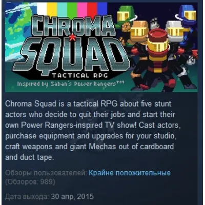 Chroma Squad STEAM KEY REGION FREE GLOBAL+РОССИЯ