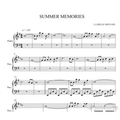 Summer Memories ноты для фотепиано - irongamers.ru