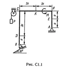Решение С1-11 (Рисунок С1.1 условие 1 С.М. Тарг 1989 г)