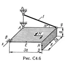 Решение С4-60 (Рисунок С4.6 условие 0 С.М. Тарг 1989 г)