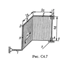 Решение С4-75 (Рисунок С4.7 условие 5 С.М. Тарг 1989 г)