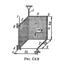 Решение С4-95 (Рисунок С4.9 условие 5 С.М. Тарг 1989 г)