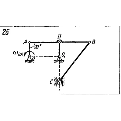 Задача К4 Вар. 26 термех из решебника Яблонский АА 1978