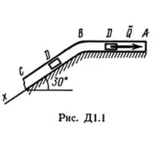 Решение задачи Д1 В 18, решебник термех Тарг С.М. 1982