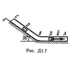 Решение задачи Д1 В 71 решебник термех Тарг С.М. 1982