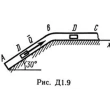 Решение задачи Д1 В 96 решебник термех Тарг С.М. 1982