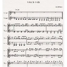 David Garrett – Viva la Vida ноты для дуэта скрипок