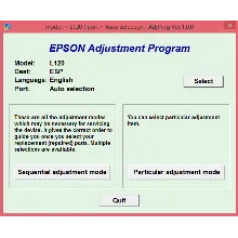 Adjustment program Epson L120