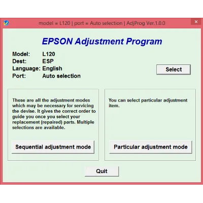 Adjustment program Epson L120 - irongamers.ru