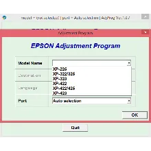 Adjustment program Epson XP-225, XP-322, XP-323,XP-423