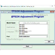 Adjustment program Epson XP-313, 413