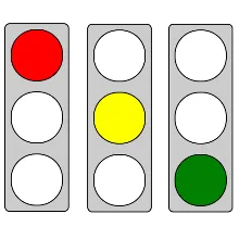 Работающий светофор со сменой цветов на Javascript