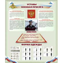 Плакат Уставы и военная присяга. Форма одежды.