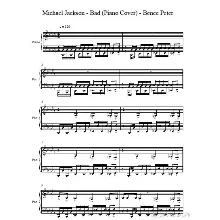 Bad-Michael Jackson-piano- Bence Peter (ноты для ф-но)