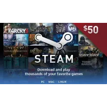 Steam Wallet Gift Card $50 USD