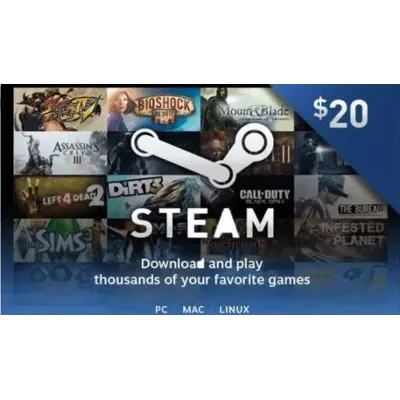 Steam Wallet Gift Card $20 USD - irongamers.ru