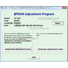 Adjustment program Epson XP-342 (XP-340) сброс памперса