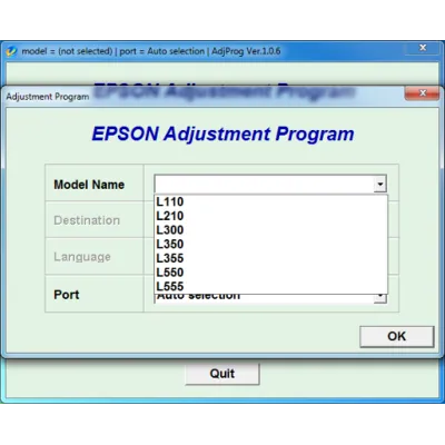 Adjustment program EPSON L110,210,300,350,355,550,555 - irongamers.ru