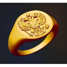 3d модель перстень с гербом России
