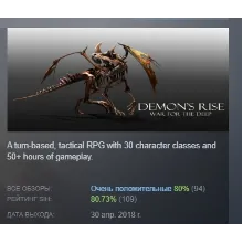 Demon's Rise - War for the Deep STEAM KEY REGION GLOBAL+РОССИЯ ЛИЦЕНЗИЯ