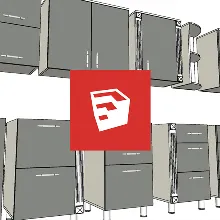 Динамические компоненты кухонных секций для SketchUp